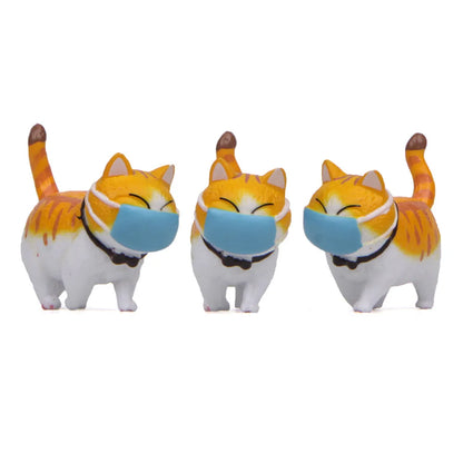 Enfeites de gato fofos Kawaii Bell Cat Animal Fairy Garden Figurines Acessórios Decoração para casa Modelo de mesa Presente de aniversário Gif