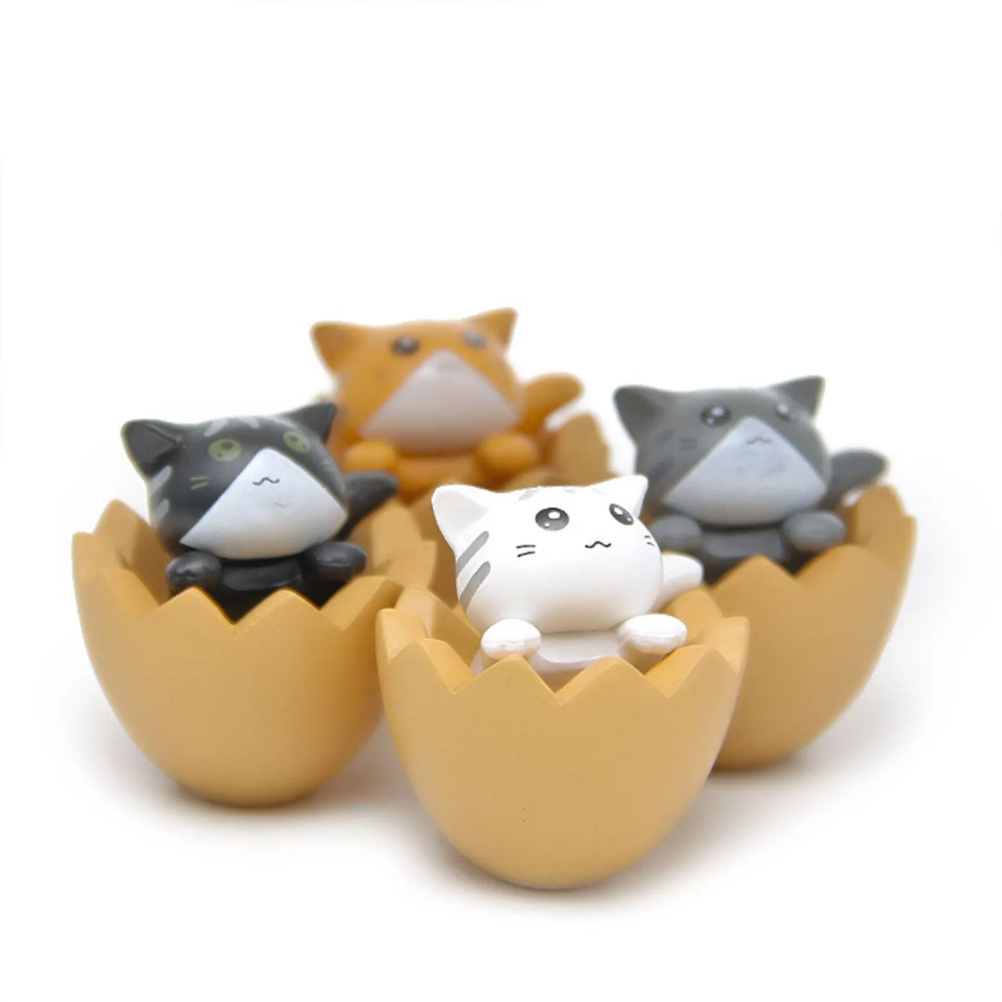 Enfeites de gato fofos Kawaii Bell Cat Animal Fairy Garden Figurines Acessórios Decoração para casa Modelo de mesa Presente de aniversário Gif