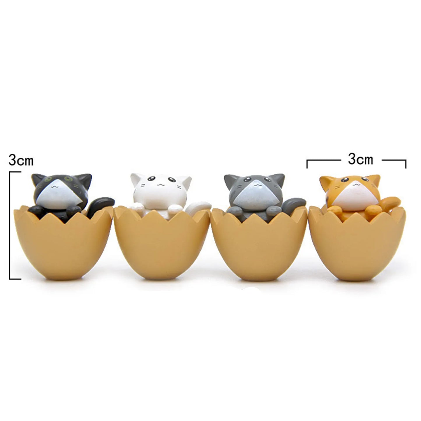 Enfeites de gato fofos Kawaii Bell Cat Animal Fairy Garden Figurines Acessórios Decoração para casa Modelo de mesa Presente de aniversário Gif