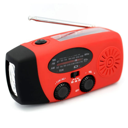 Multifunctional Solar Hand Crank Radio FM AM WB NOAA Weather Radio 2000mAh USB Charging Emergency LED Flashlight Power Ban