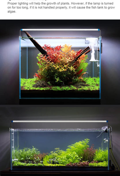 18~70CM Super Bright Lamp LED Aquarium Light For Aquatic Plant Fish Tank Extensible Clip Lamp 90~260V