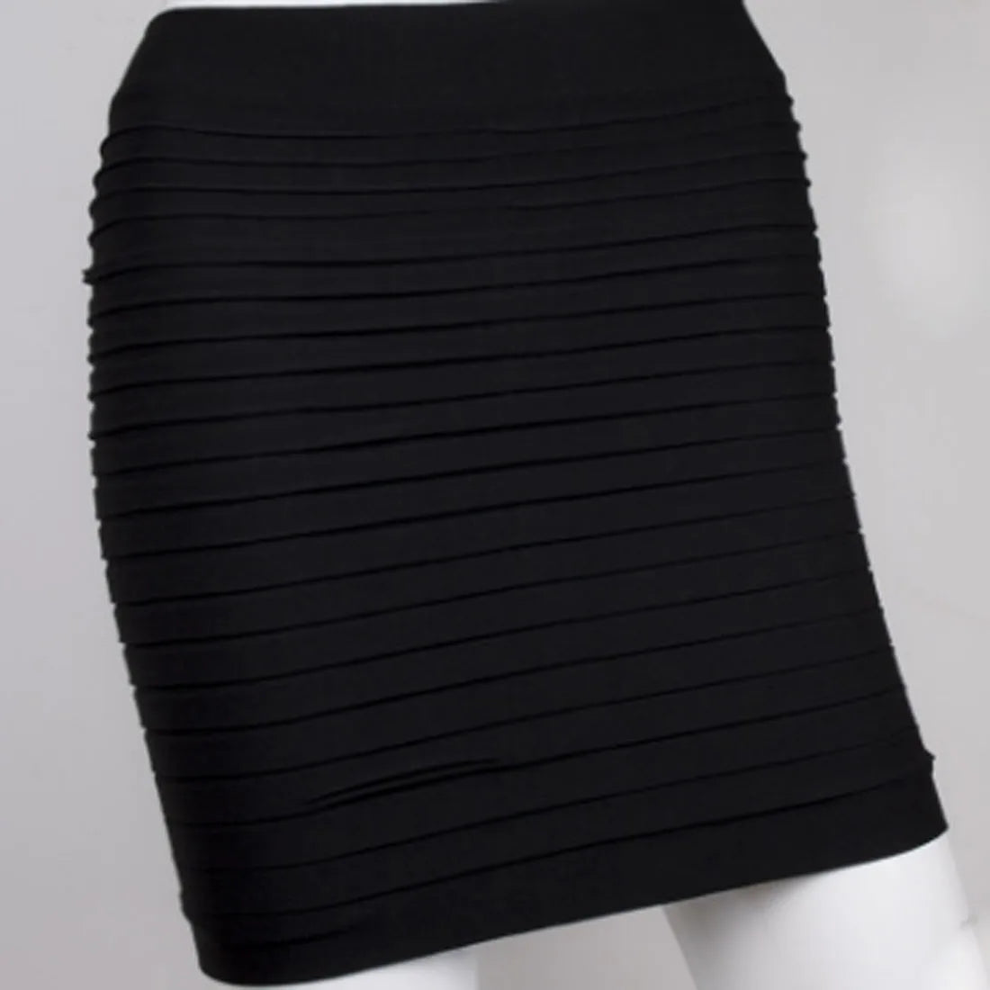 Elastic Pleated Skirt High Waist Bodycon Mini Skirt Business Office Cheap Short Pencil Skirts Solid Color Pink Black Blue Hot