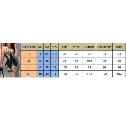 Women's Bandage Bodycon V-neck Sleeveless Embroidery Sexy arrival Dress Evening Party Club Short Mini Dress