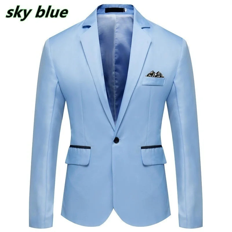 Fashion New Men's Casual Business Jacket Slim Fit Dress Blazer Wedding Suit Jacket Fashion Cocktail Party Suit Jackets