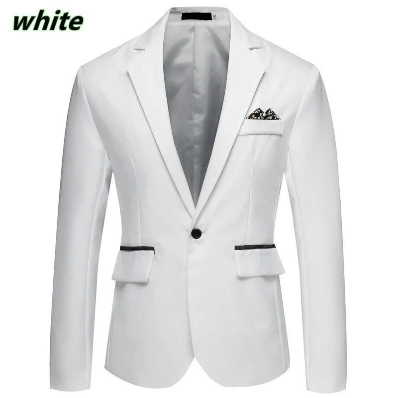 Fashion New Men's Casual Business Jacket Slim Fit Dress Blazer Wedding Suit Jacket Fashion Cocktail Party Suit Jackets