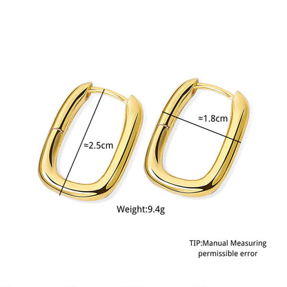 Prevent Allergy Authentic 925 Sterling Silver Earrings Charm Women Trendy Jewelry Vintage Simple O Shaped Party Accessories Gif