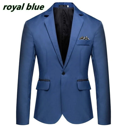 Fashion New Men's Casual Business Jacket Slim Fit Dress Blazer Wedding Suit Jacket Fashion Cocktail Party Suit Jackets