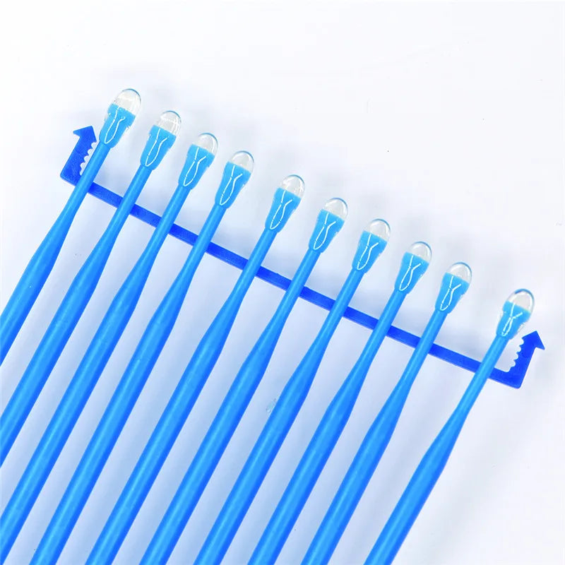 10pcs Dental Adhesive Tip Applicator for Tooth Crown Porcelain Veneer Disposable Health Care Dental Sticks Brush Dental Material