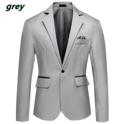 Fashion New Men's Casual Business Jacket Slim Fit Dress Blazer Wedding Suit Jacket Fashion Cocktail Party Suit Jackets