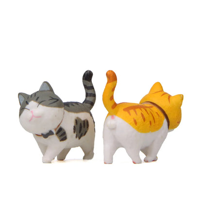 Enfeites de gato fofos Kawaii Bell Cat Animal Fairy Garden Figurines Acessórios Decoração para casa Modelo de mesa Presente de aniversário Gif