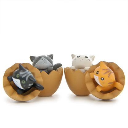 Enfeites de gato fofos Kawaii Bell Cat Animal Fairy Garden Figurines Acessórios Decoração para casa Modelo de mesa Presente de aniversário Gif