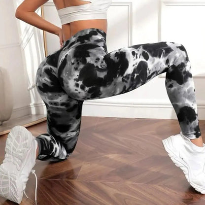 Tie Dye Seamless Leggings Women for Gym Yoga Pants Push Up Workout Sports Leggings  High Waist Tights Ladies Fitness Clothing