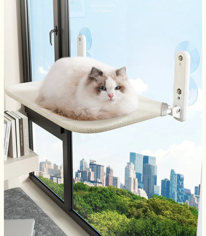 1 Pcs Foldable Cat Hammock Window Breathable Cloth Windowsill Cat Bed Capacity of 10KG Cat Litter Cat Accessories Cat Supplies