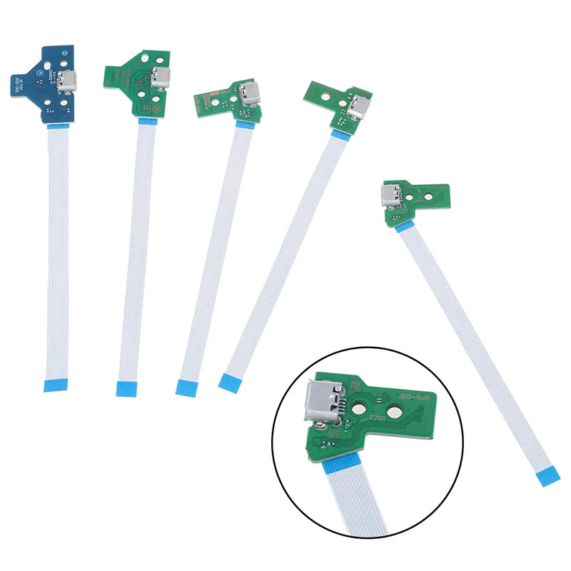 USB Charging Port Socket Circuit Board 12Pin JDS 011 030 040 For PS4 Controller