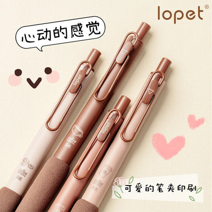 4pcs Cute Kawaii Coffee Soft Bread Gel Pen Set 0.5mm Black Color Ink For Writing Office School Stationery Supplies