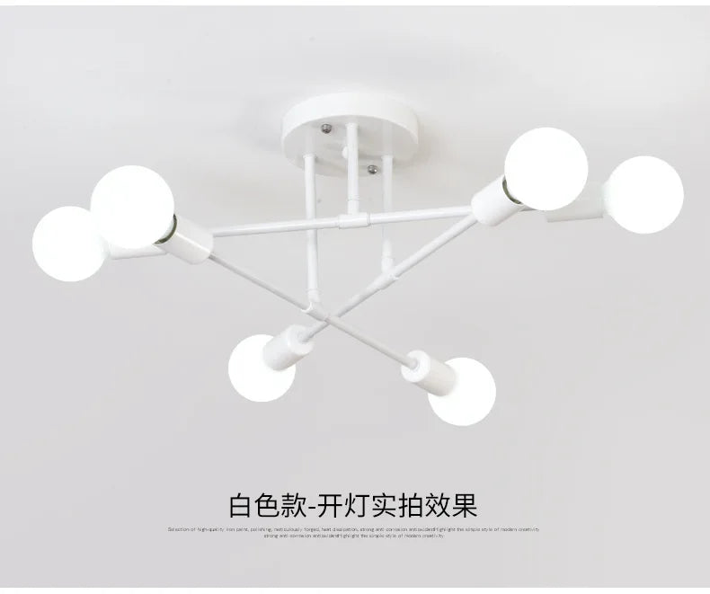 Dropshiping Modern Chandelier Simple Home Decor Lighting LED Bulbs Ceiling Lamp For Bedroom Dining Room Living Room Pendant Lamp