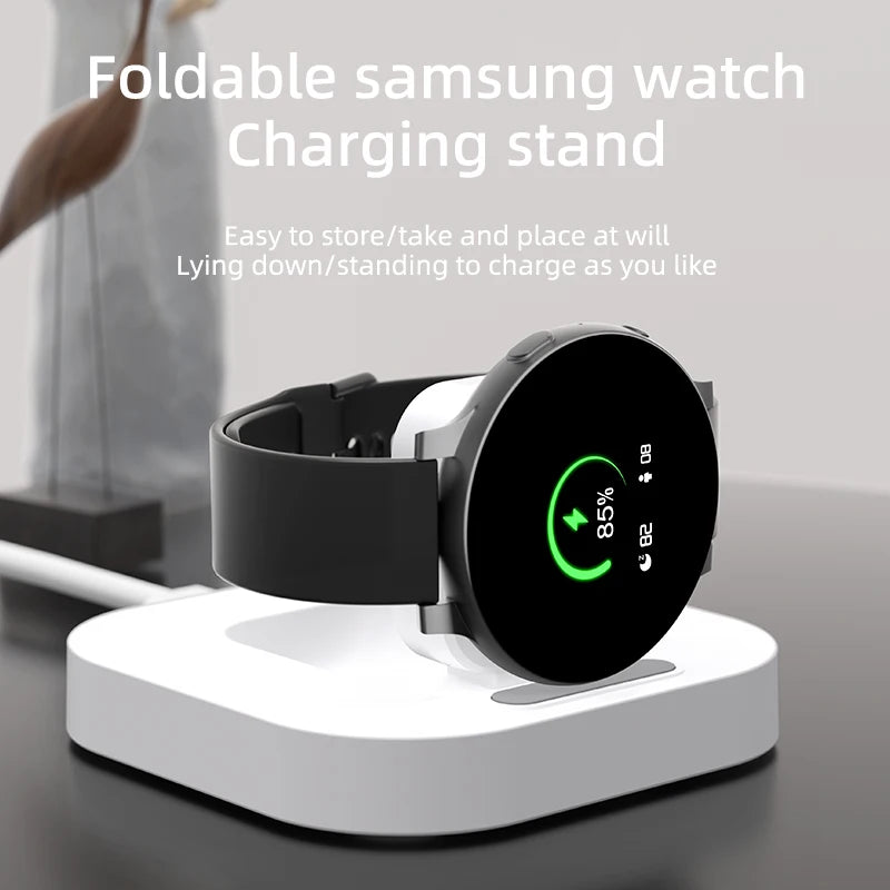 Watch Wireless Charger Stand For Samsung Galaxy Watch 6 5 4 3 Pro 45/40/44mm Active 2 Classic Type C Fast Charging Dock Station