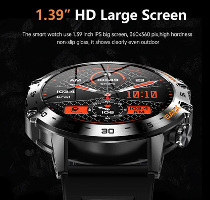 MEVADEN Steel 1.39 Bluetooth Call Smart Watch Men Sports Fitness Tracker Watches IP67 Waterproof Smartwatch for Android IOS MD52