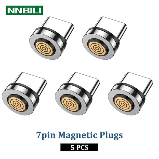 7pin Magnetic Tips NNBILI Magnetic Cable Type C Micro USB Magnet Replacement Part Fast Charging Magnet Adapter Tips for iPhone