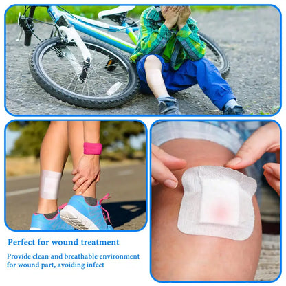 10pcs Sterile Dressing Waterproof Breathable Cushion Adhesive Plaster Wound Hemostasis Sticker First Aid Bandage Emergency Kit