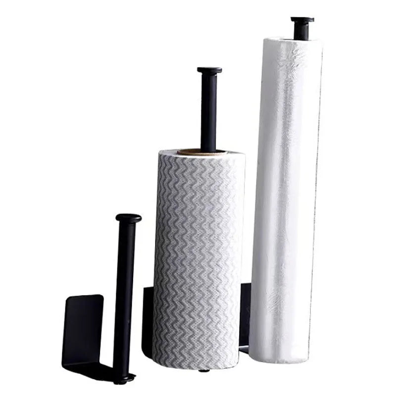 Adhesive Paper Towel Holder Toilet Roll Paper Holder Bathroom Punch-Free Roll Paper Holder Stainless Steel Black Gold Roll Rack