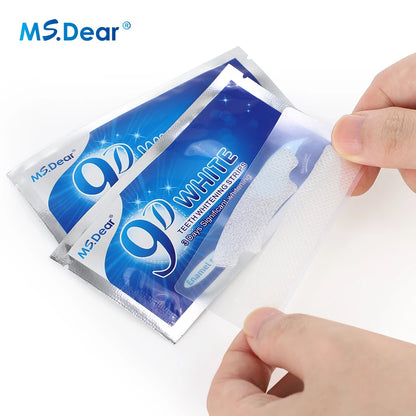 9D Teeth Whitening Strips White Toothpaste Oral Hygiene Care False Teeth Veneers Dentist Seks Whiten Gel Yellow Smoke Stains