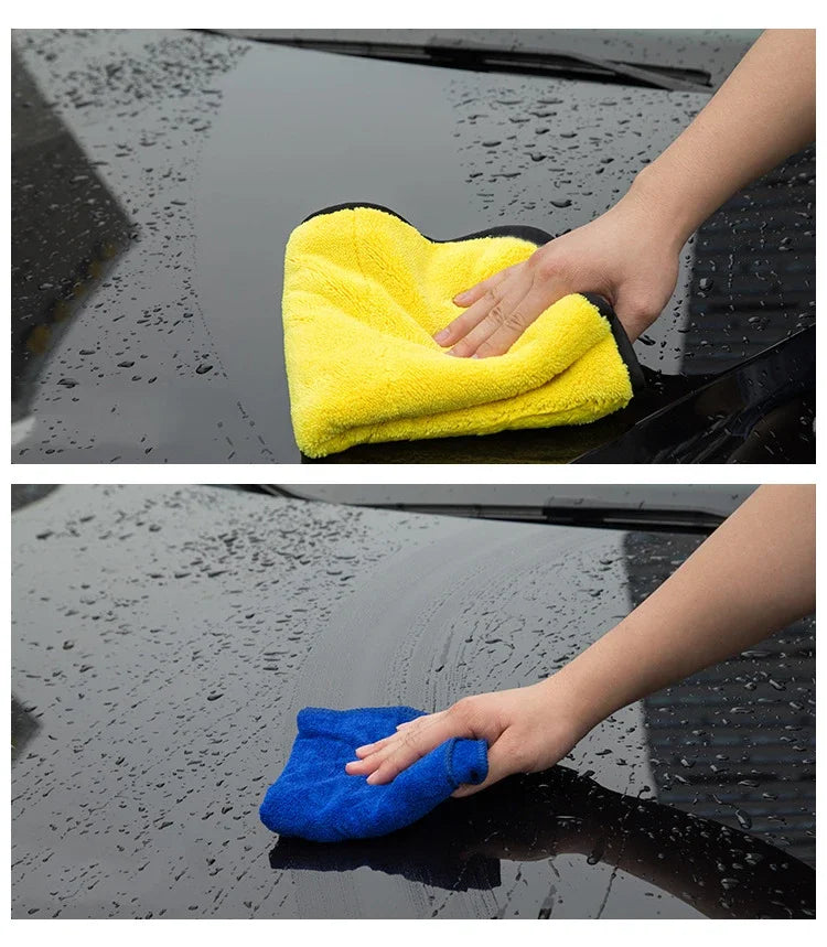 Car Body Cleaning Wipe Rag Water Absorption Drying Cloth Car Microfiber Washing Towels Soft  Double Layer Thicken