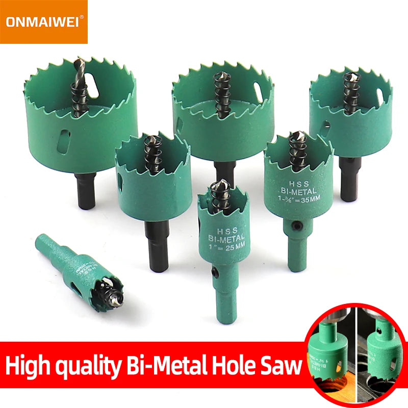 1 Pc 16-200mm Bimetal Wood Hole Saw Drill Bit HSS Steel New M42 Core Hole Saw Suitable For Downlight Plasterboard Opening