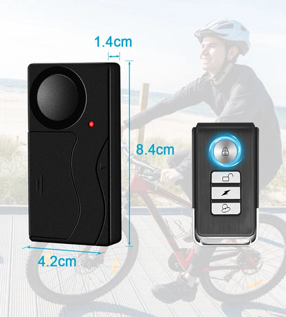 Awapow Wireless Vibration Bike Alarm With Remote Control Anti-Theft Alarm 110dB Loud Bike Door Window Alarm Home Safety System