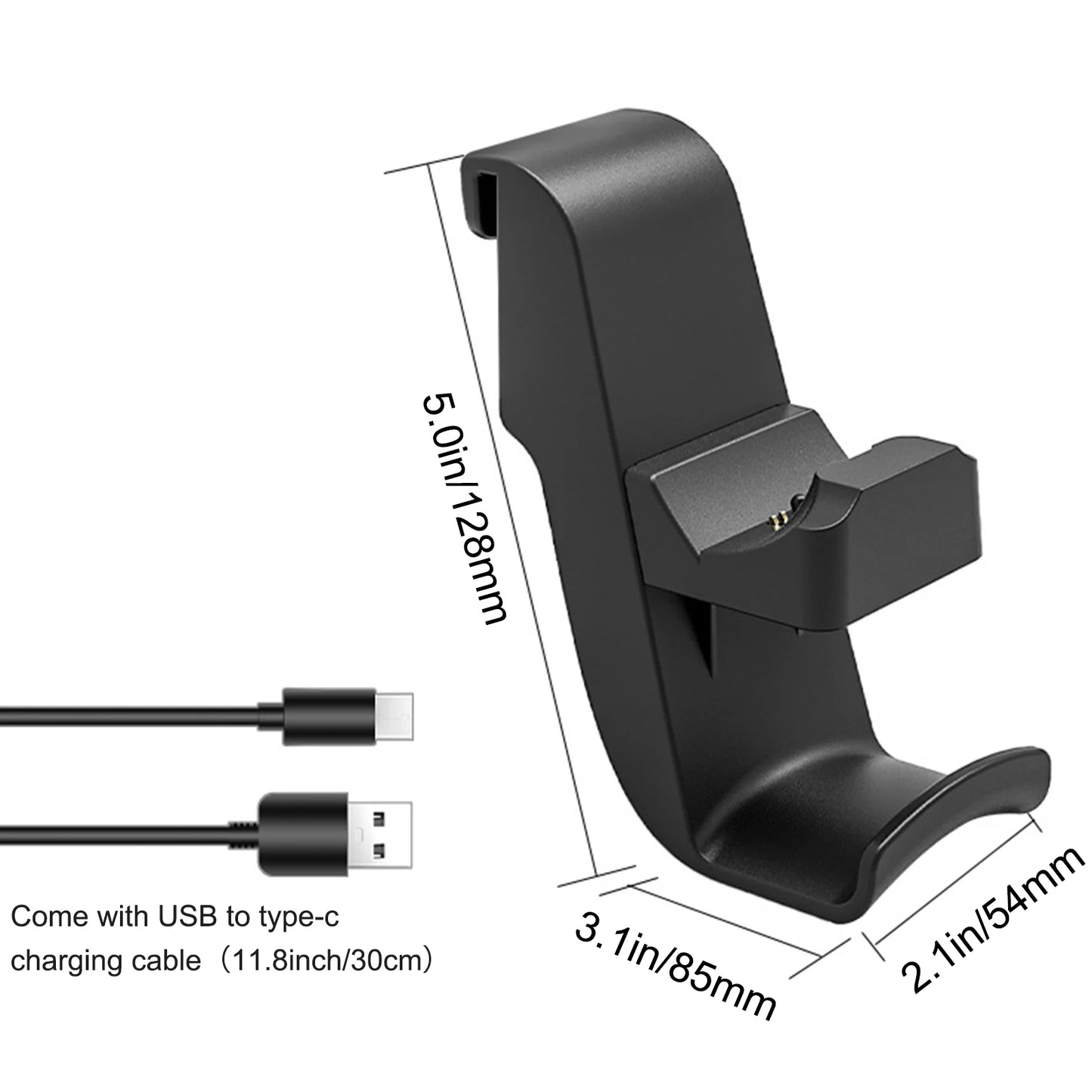 2 in 1 PS5 Controller Charger with Headphone Holder Smart Charging Dock Station  for PS5 Controller