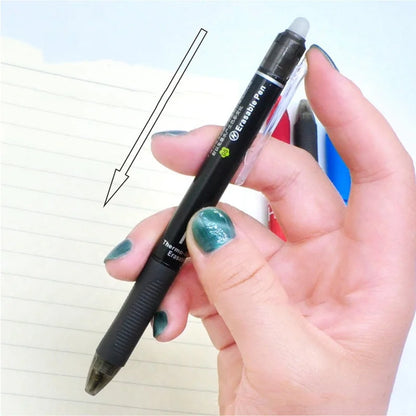 23pcs/set 0.5mm Large Capacity Ink Erasable Gel Pen with Refill Set Office Writing Stationery Black/Blue Magic Ink Erasable Pen