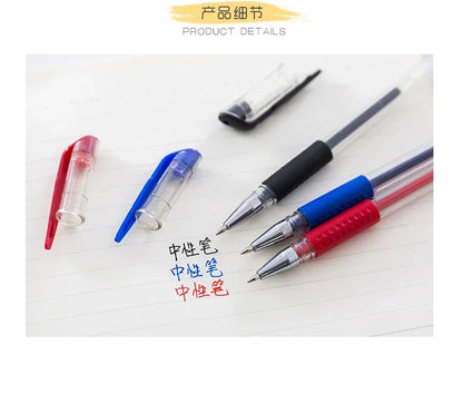 10 Pcs/Set Gel Pens 0.5mm Bullet Tip Ballpoint Pens Black/Blue/Red Ink School Stationery Writing Supplies office accessories