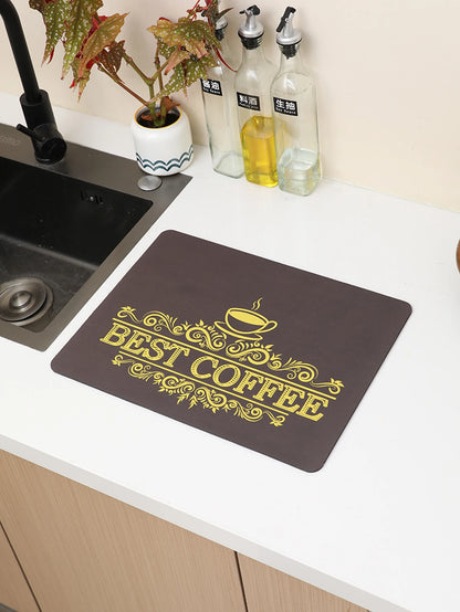 Absorbent coffee mat solid color placemat kitchen cutlery drying mat bottle cutlery placemat floor carpet Cup and bowl drain pad