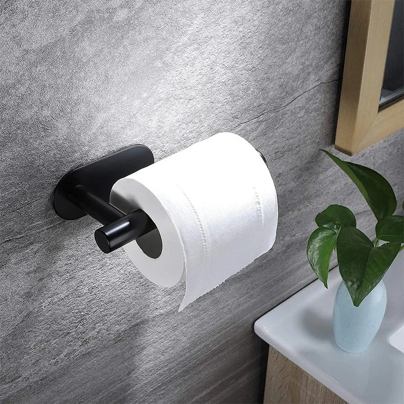 No Drilling Toilet Paper Holder SUS304 Stainless Steel Self Adhesive Wall Mount Tissue Towel Roll Dispenser for Bathroom Kitchen