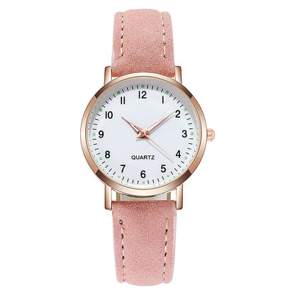 2024 New Exquisite and practical Ladies Diamond-Studded Luminous Retro Female Watch Belt Quartz Modern minimalist Watch