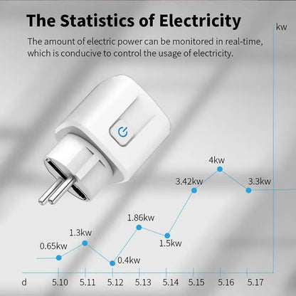 EWelink WiFi Smart Socket With Power Monitoring Smart Plug Voice Control Work with Alexa Google Home Yandex Маруся