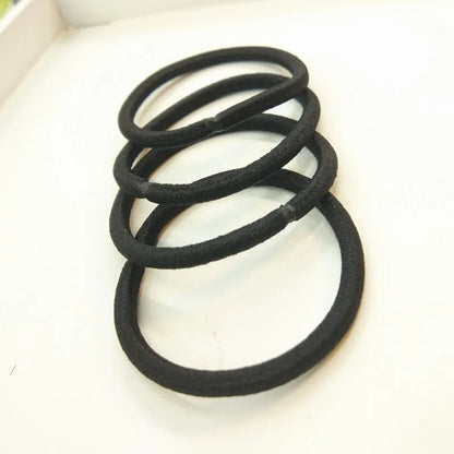 10/30/50pcs 4MM Black Ponytail Holder Elastic Hair Bands Scrunchies For Women Men Girl Lady Hairband Leagues Headband Accessory