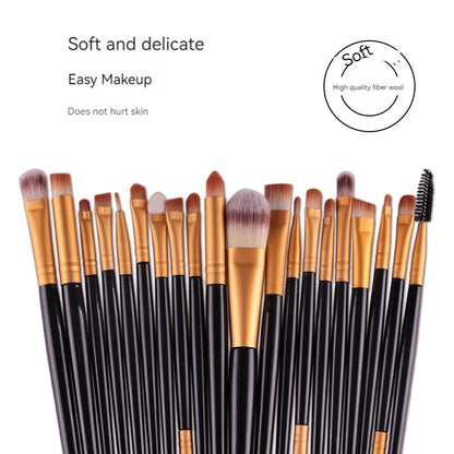 20 PCS Makeup Brush Set Eye Shadow Brush Set Foundation Brush Beauty Tools Super Soft Man-made Fibers Full Set