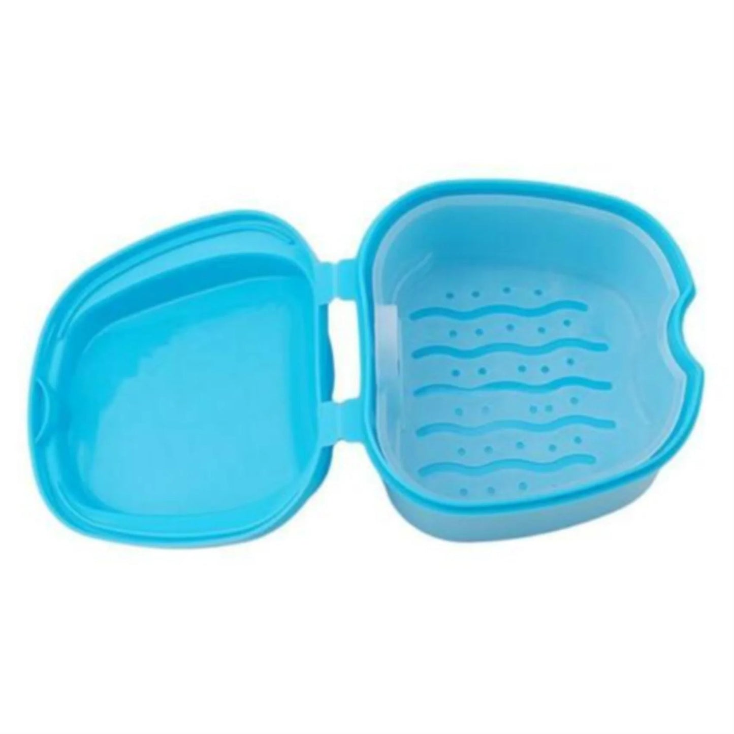 1PC Oral Denture Care Bath Box False Teeth Cleaning Nursing with Hanging Net Container Cleaning False Teeth Bath Case