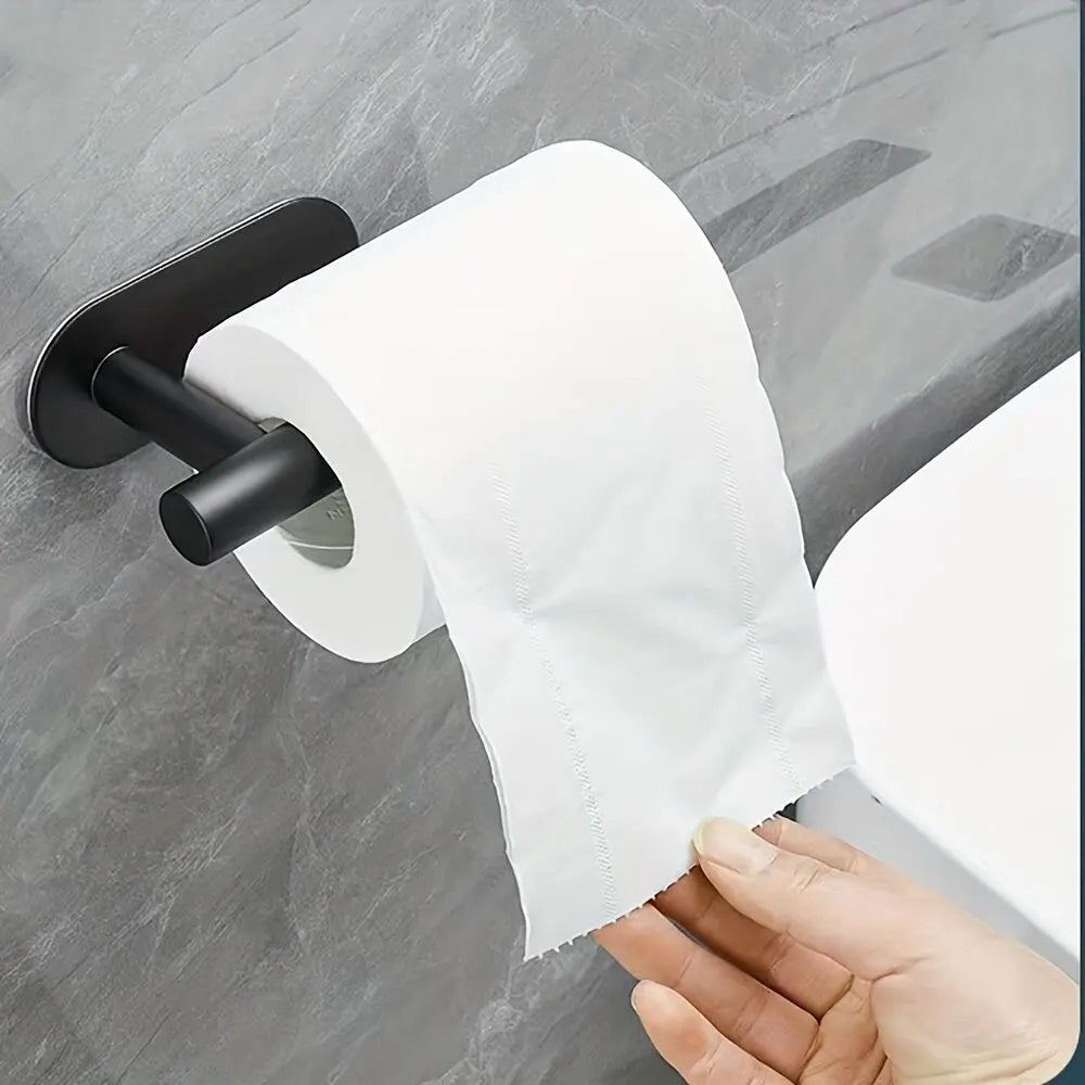 No Drilling Toilet Paper Holder Bathroom Roll Tissue Towel Dispenser Hanger Stainless Steel Napkin Storage Kitchen Accessories