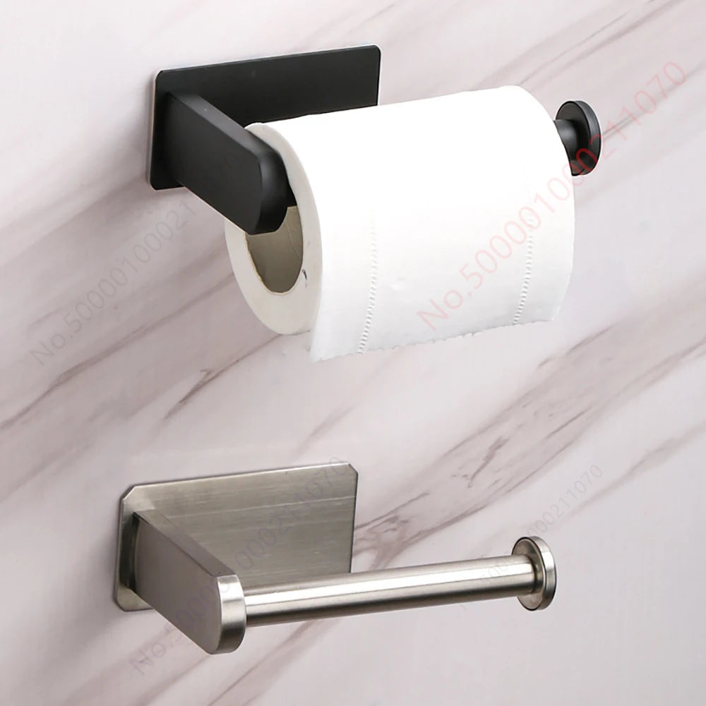 1~2PCS Suporte para papel higiênico Suporte para papel toalha de banheiro Adesivo absorvente Dispensador de papel WC Cozinha Acessórios de armazenamento de ferragens