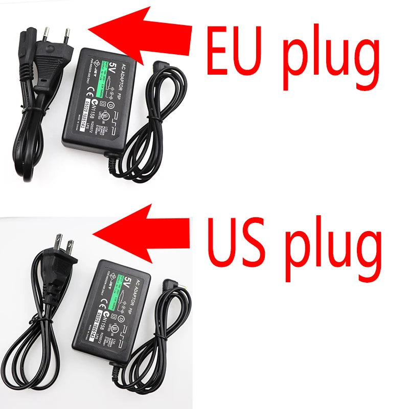 For PSP charger 5V AC Adapter Home Wall Charger Power Supply Cord for Sony PSP PlayStation 1000 2000 3000 EU US plug