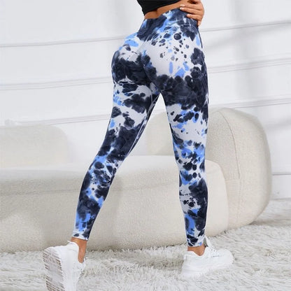 Tie Dye Seamless Leggings Women for Gym Yoga Pants Push Up Workout Sports Leggings  High Waist Tights Ladies Fitness Clothing