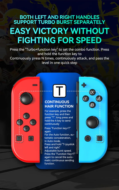 Nintend Switch Gamepad 2 Vibration Motor 6-axis Gyroscope Bluetooth 5.2 for Nintendo Switch / OLED Gaming Controller Accessories