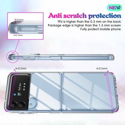 Clear Ultra Thin PC Case for Samsung Galaxy Z Flip 4 6 5 5G flip6 Flip4 Flip5 Flip2 Flip3 Flip 3 2 Anti-Knock Phone Bag