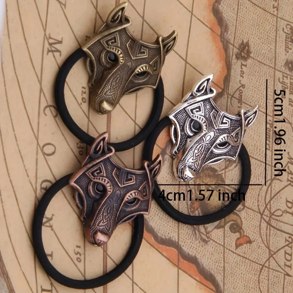 Fashionable And Exquisite New Viking Celtic Wolf Elastic Ponytail Headband Hair Tie For Women Jewelry Accessories Wholesale