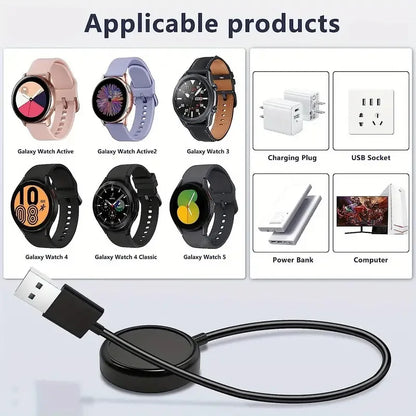 Usb Type C PD Cable Charger For Samsung Galaxy Watch 6/5/Pro/4/3 41mm 45mm Active 2 40mm 44mm Watch6 Classic 43mm 47mm 42mm 46mm