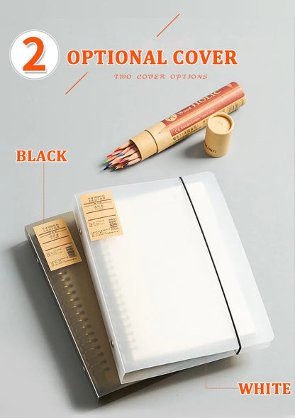 A4/B5/A5 Folhas Soltas Recarga Caderno Em Branco/Linha/Grade/Cornell Substituível Anel de Metal Material de Escritório e Escola Papelaria