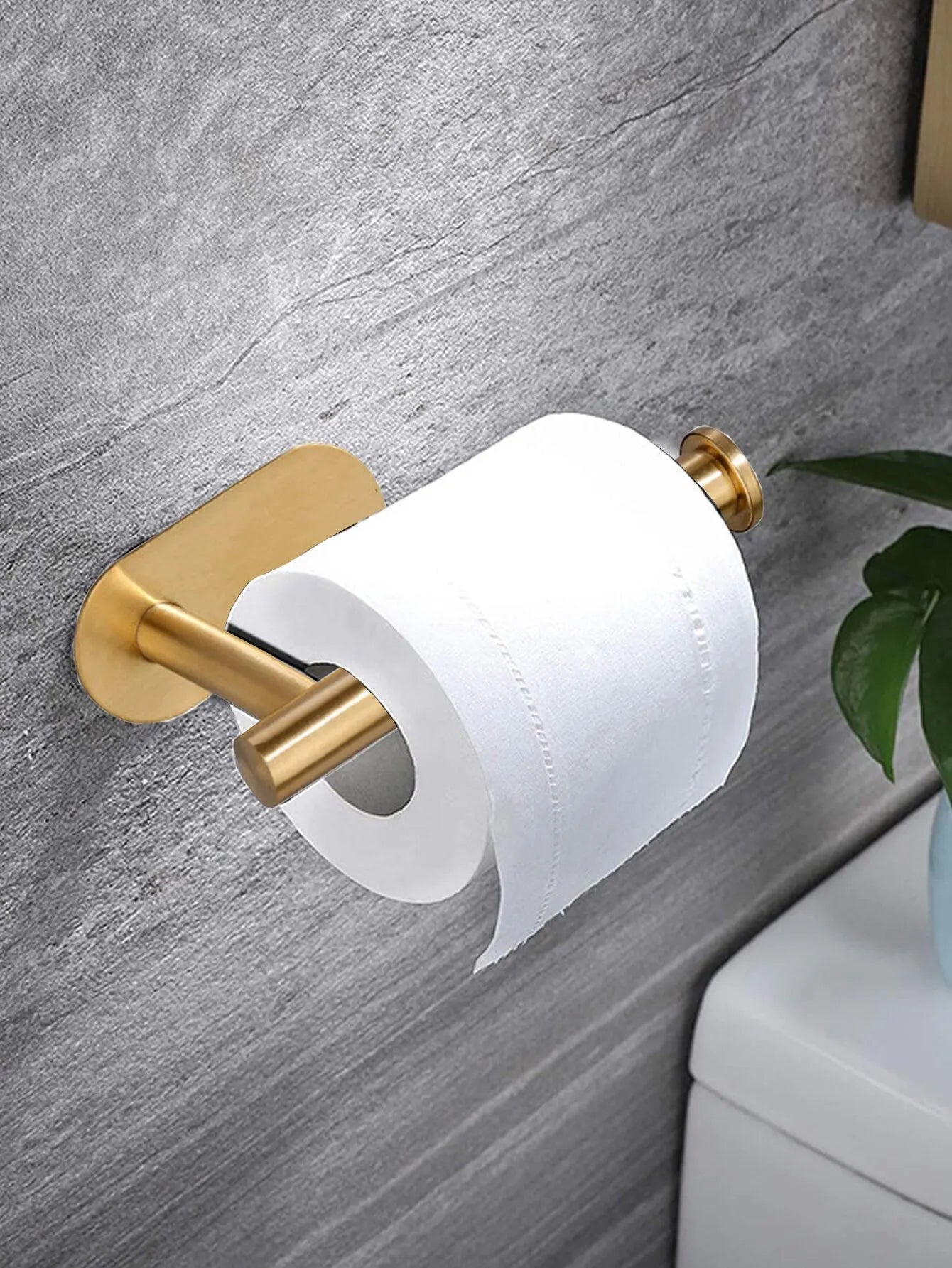 Adhesive Toilet Paper Holder Kitchen Roll Towel Rack Napkin Dispenser Absorbent Stand Tissue Hanger Bathroom Accessories