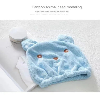 New Cartoon-shaped Hygroscopic And Breathable Microfiber Turban Quick-drying Hair Cap Wrapped Towel Cap Towel Hair Cap